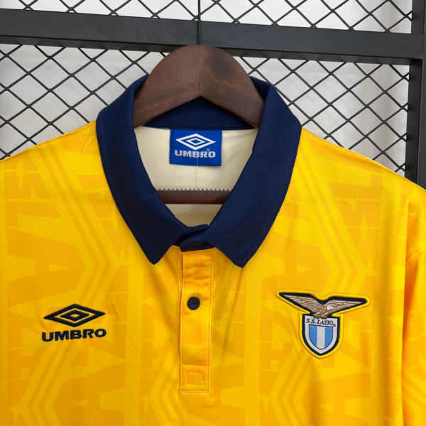 Maglia retrò gialla Lazio 1992–1994 collo