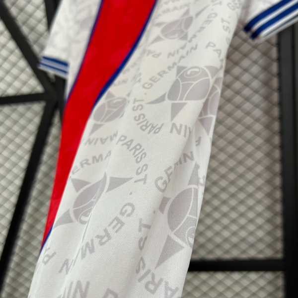 Maglia retrò bianca Paris Saint Germain 1994-1995 laterale