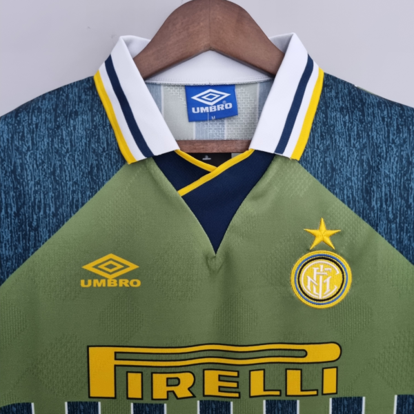 Maglia retro verde Inter Milano 1995-1996 colletto