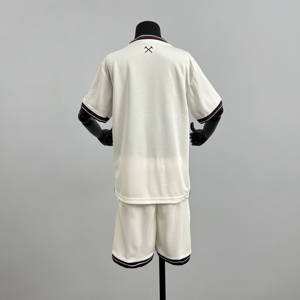 Completo bambino beige West Ham 2025-2026 con numero