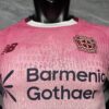 Maglia Bayer Leverkusen bianco/rosa 2025-2026 collo