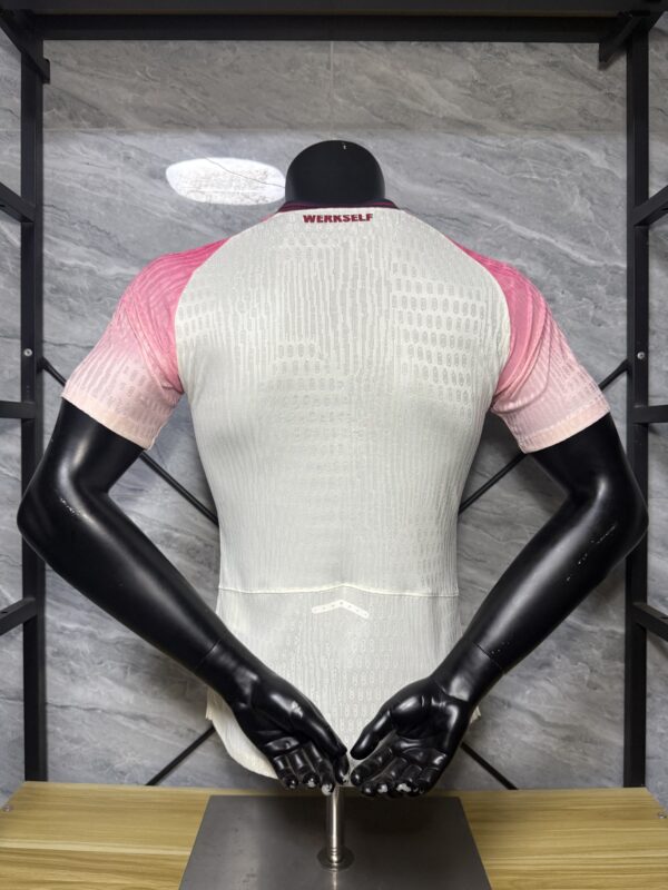 Maglia Bayer Leverkusen bianco/rosa 2025-2026 dorso