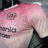 Maglia Bayer Leverkusen bianco/rosa 2025-2026 manica