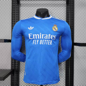 maglia blu Real Madrid a maniche lunghe 2025-2026