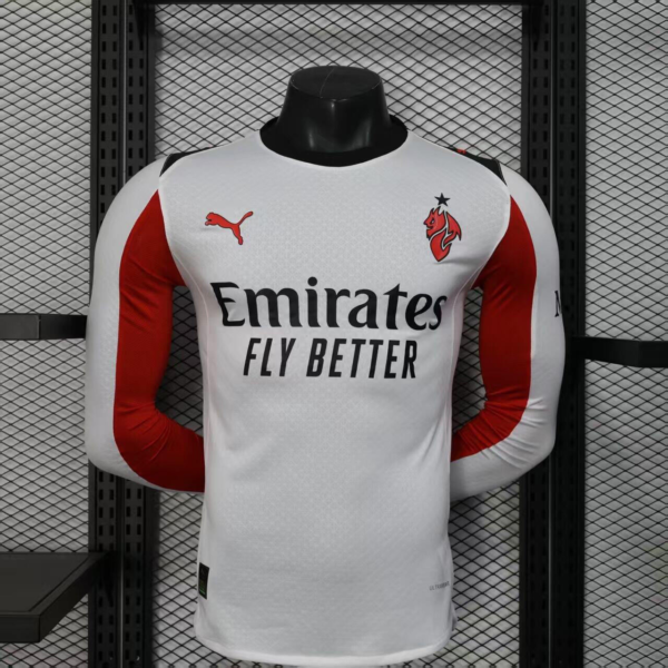 Maglia bianca AC Milan 2025-2026 a maniche lunghe