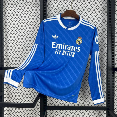 maglia a maniche lunghe Real Madrid blu 2025-2026