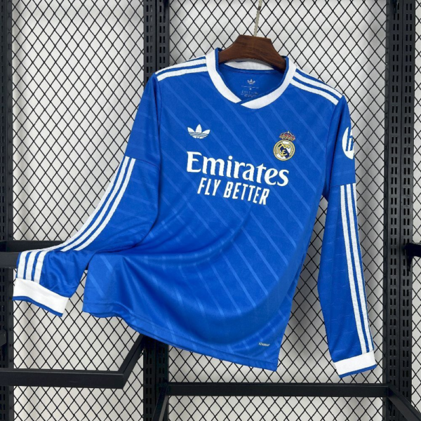 maglia a maniche lunghe Real Madrid blu 2025-2026