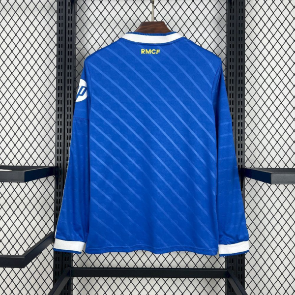 maglia a maniche lunghe Real Madrid blu 2025-2026 con numero