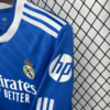 maglia a maniche lunghe Real Madrid blu 2025-2026 spalla