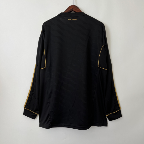 Maglia nera Real Madrid maniche lunghe 2011-2012 con numero