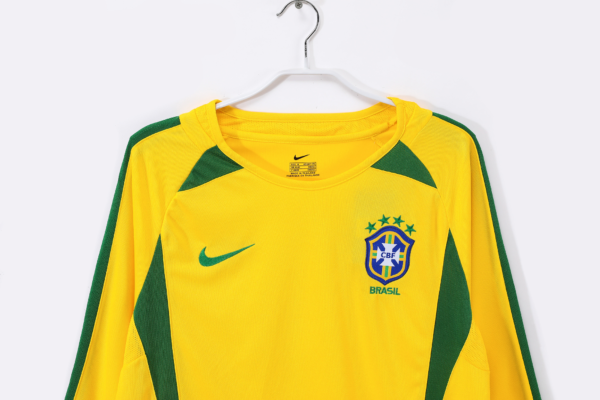 maglia retrò Brasile 2002 Ronaldinho collo