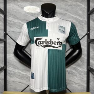 Maglia retrò Liverpool verde e bianca 1995-1996