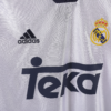 Maglia retrò bianca Real Madrid 1999–2000 a maniche lunghe petto Teka