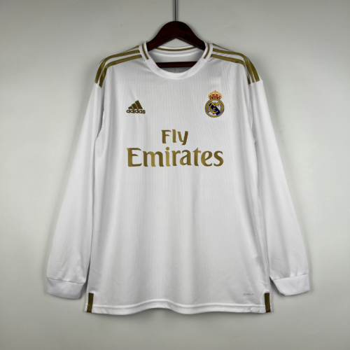 Maglia retrò bianca Real Madrid maniche lunghe 2019-2020