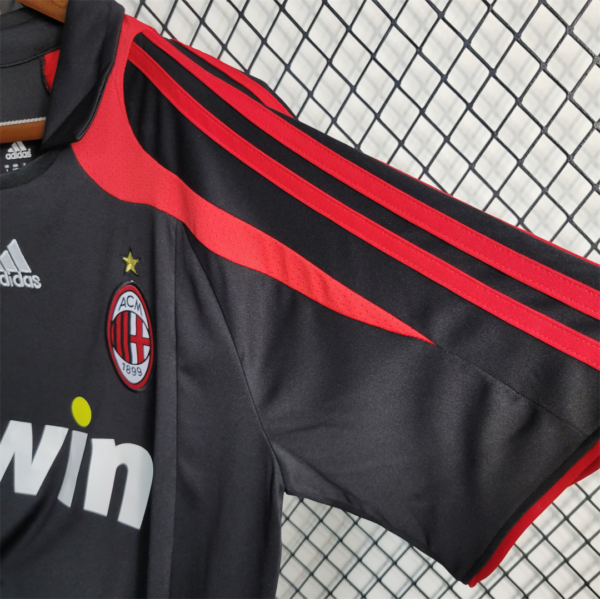 Maglia retrò nera AC Milan 2007-2008 manica