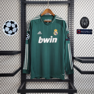 maglia retrò verde Real Madrid 2012-2013 a maniche lunghe