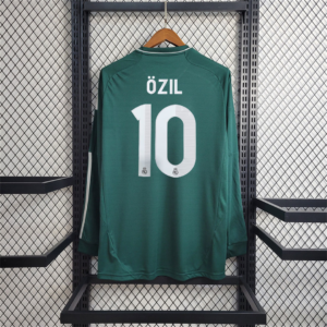maglia retrò verde Real Madrid 2012-2013 a maniche lunghe Özil