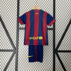 Completo retrò bambino FC Barcelona 2014-2015 con numero