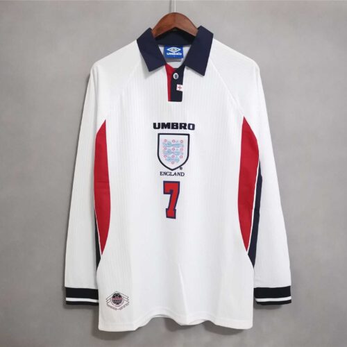Maglia Retro Inghilterra Beckham 1998 Manica Lunga