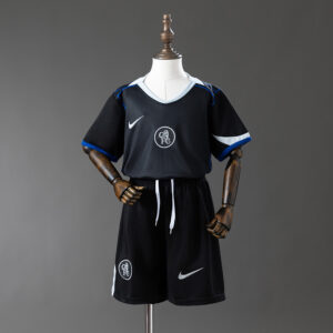 Kit bambino nero Chelsea 2025-2026 terza divisa