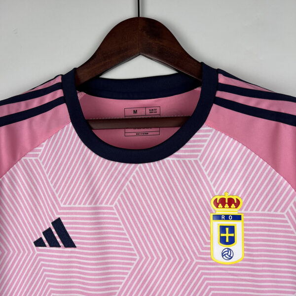 Maglia Real Oviedo Rosa 2023-2024 collo