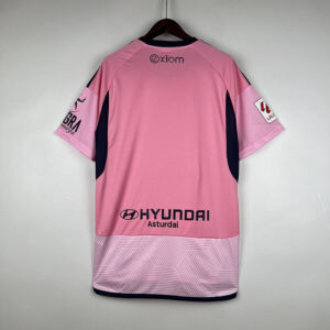 Maglia Real Oviedo Rosa 2023-2024 collo anteriore