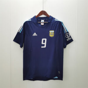Maglia Retro Argentina Batistuta 2002 blu