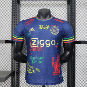 Maglia Ajax Bob Marley 2025-2026 blu