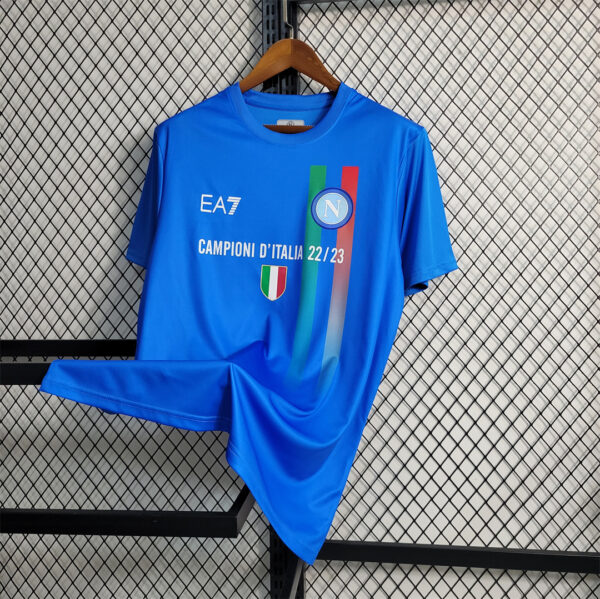 Maglia Napoli Campione 2022-2023 Azzurra laterale