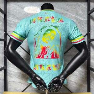 Maglia Ajax Bob Marley 2025-2026 verde con numero